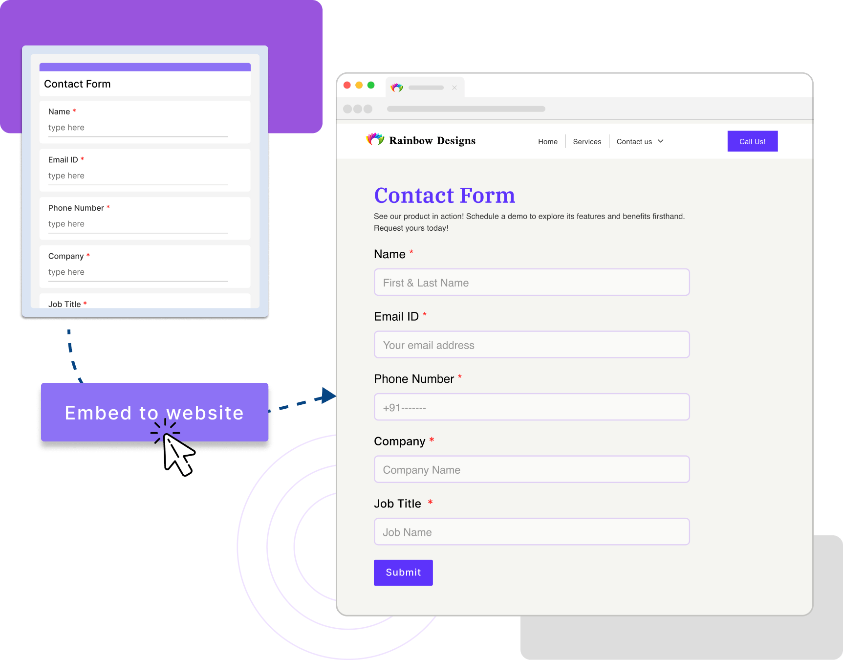 Embed in website