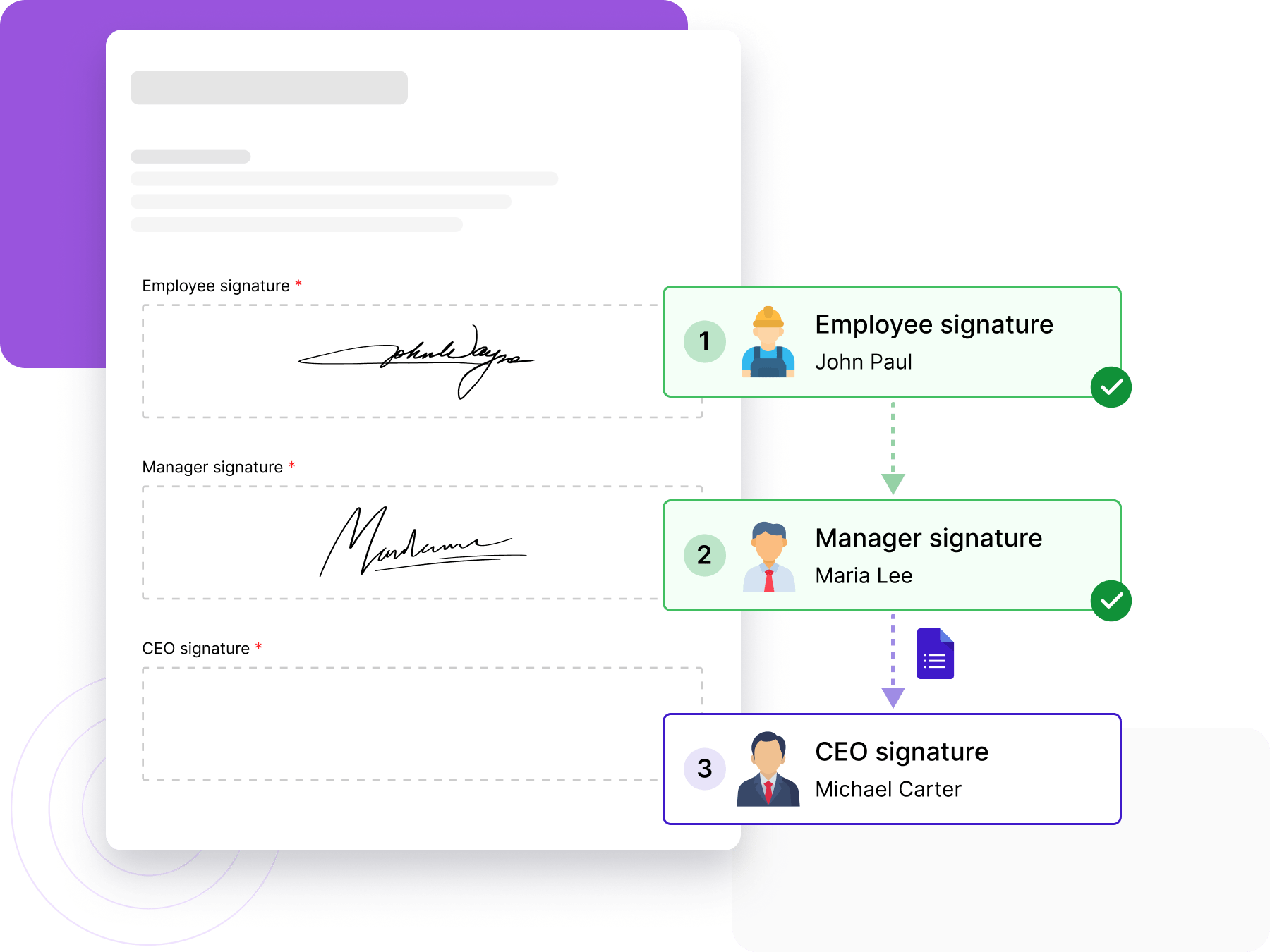 Set signing order